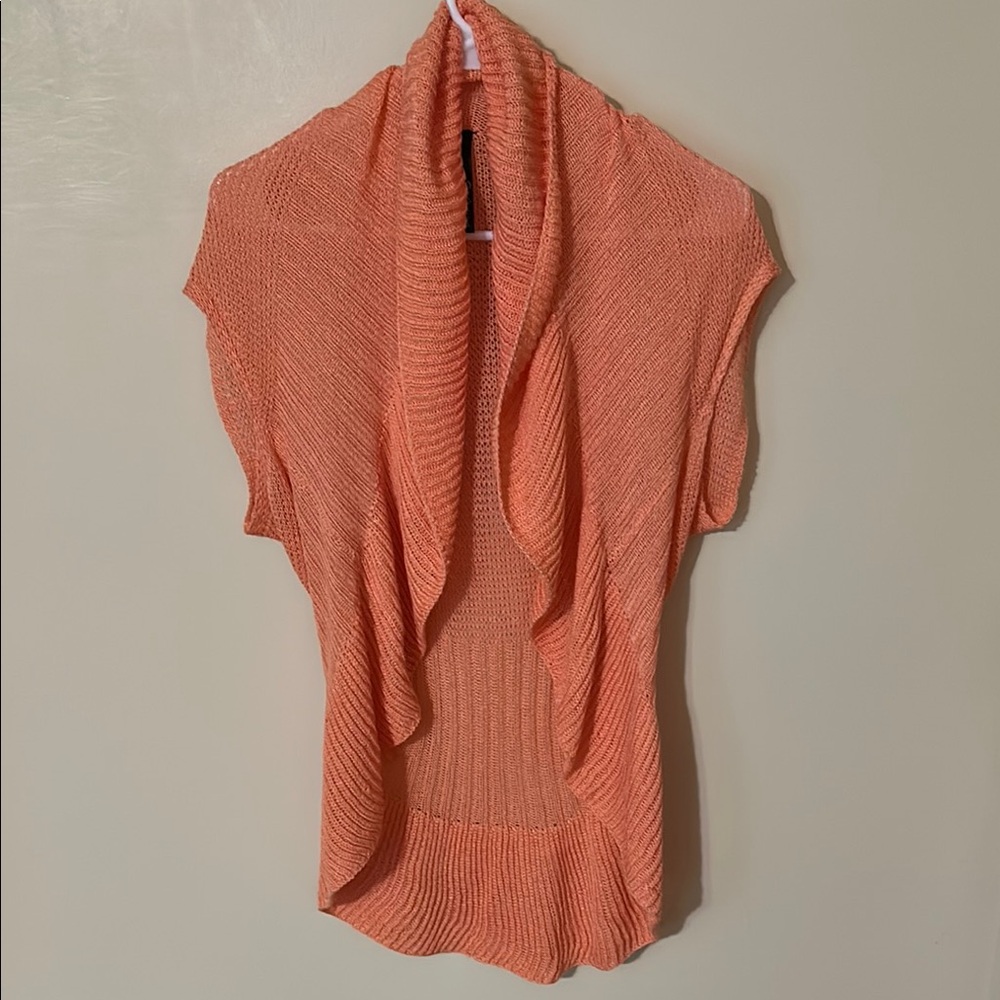 Skye's the Limit Orange ruffled beach cover up size small
